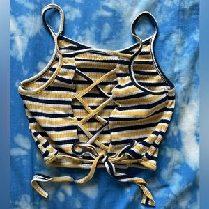 Strappy backed cropped top